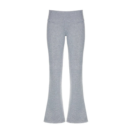 Low Waist Fashion Hip Hop Casual Tight Stretch Flare Pants Sweatpants Women