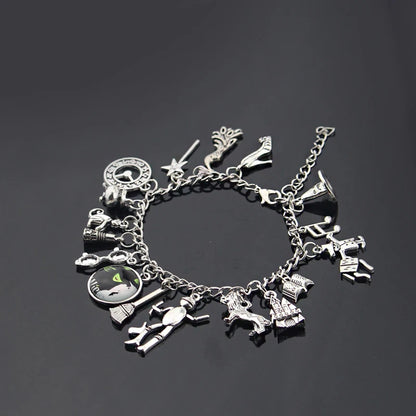 Fashion Wicked Charm Bracelet Wicked the Musical Bangle Jewelry Defy Gravity Elphaba Glinda Crystal Beads Bracelets ﻿