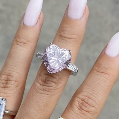 Original 100% 925 Sterling Silver Wedding Engagement Cocktail Women Luxury Drop Cuts Simulated Diamond Rings Fine Jewelry Gift