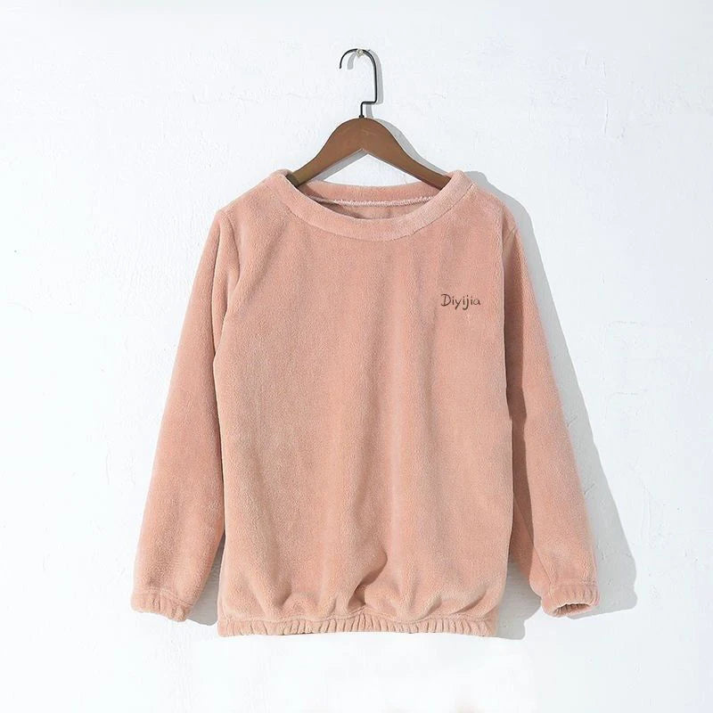 HELIAR Women Winter Velvet Sets Pullover And Elastic Waist Pants Sets Casual Warm Cashmere Sets Women 2025 Autumn and Winter