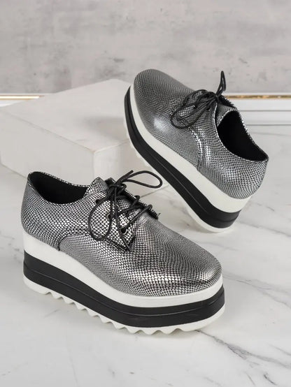 Women's Platform Wedge Heeled Shoes Casual Lace Up Outdoor Shoe Comfortable High Heel Sneakers Low Top Sneaker Thick Sole