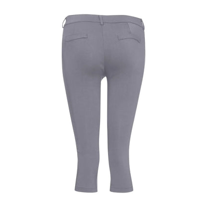 Women's Slim Fit Casual Solid Color Button Pocket Capris For Women