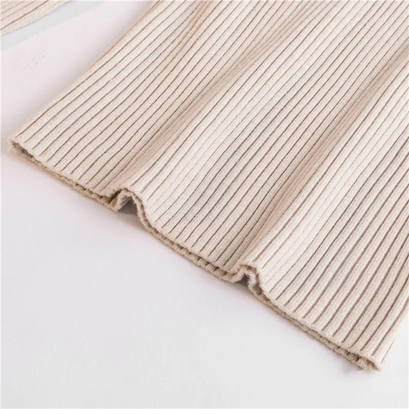 Autumn Winter Women Knit Solid Turtleneck Pull Sweater Casual Rib Jumper Tops Female Home Pullover Y2K Clothing 2025