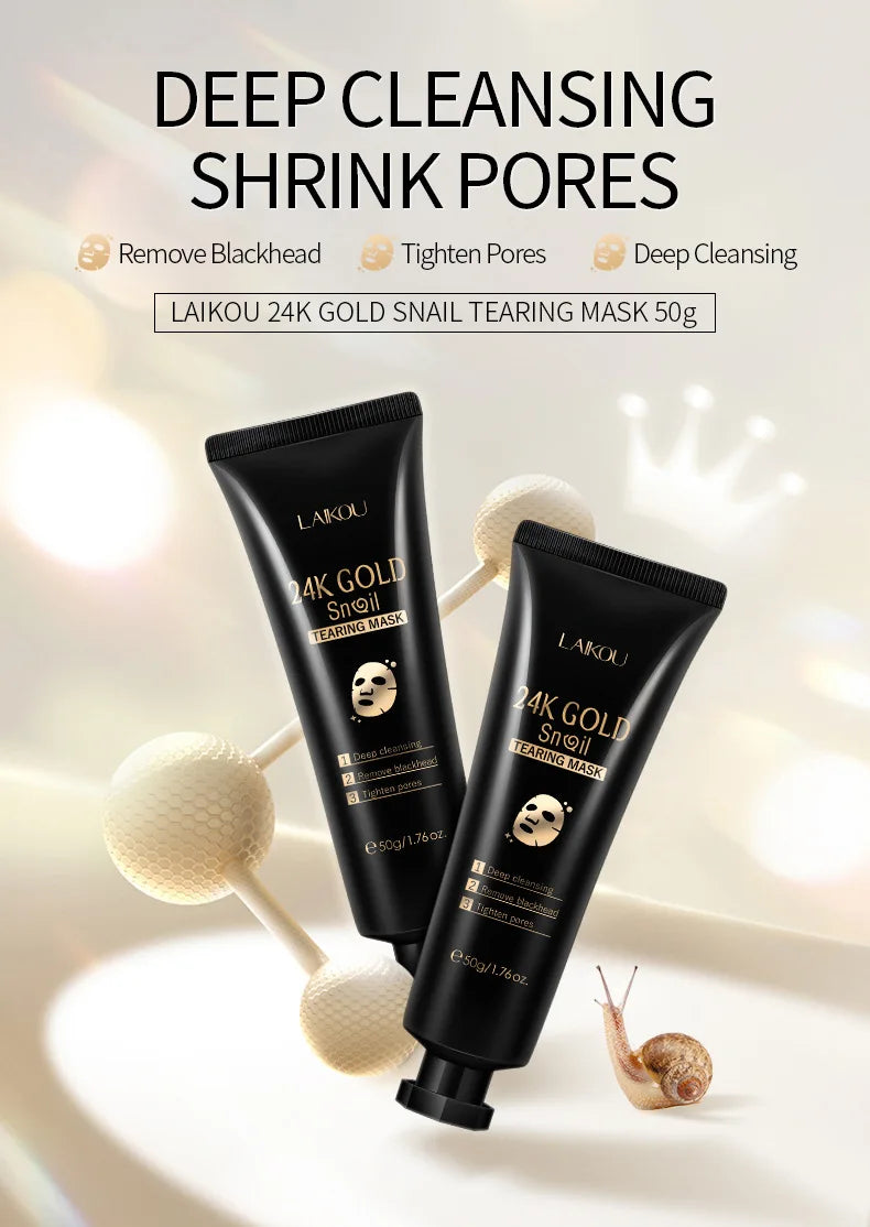 Sakura Peeling Face Mask Deep Cleansing 24k Gold Blackhead Removed Tear Off Mask Repairing & Smoothing Facial Skin Care 50g