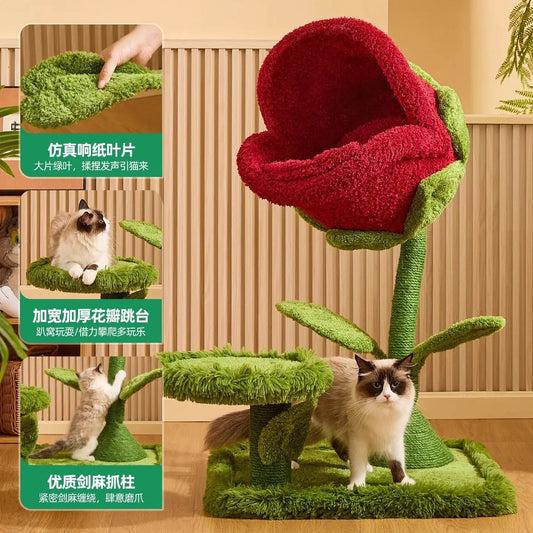 Cannibal flower cat climbing frame cat nest cat scratching board sisal integrated small apartment does not occupy an area
