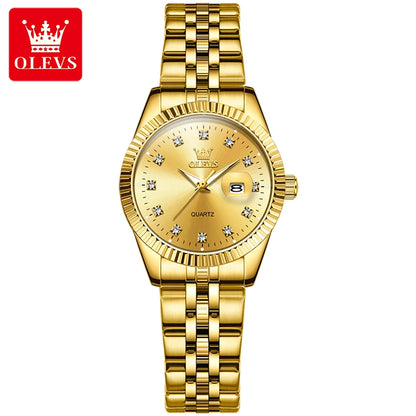 OLEVS Hot sale Women's Watches Luxury Diamond Elegant Women Wristwatch Stainless Steel Waterproof Luminous Ladies Watch Jewelry