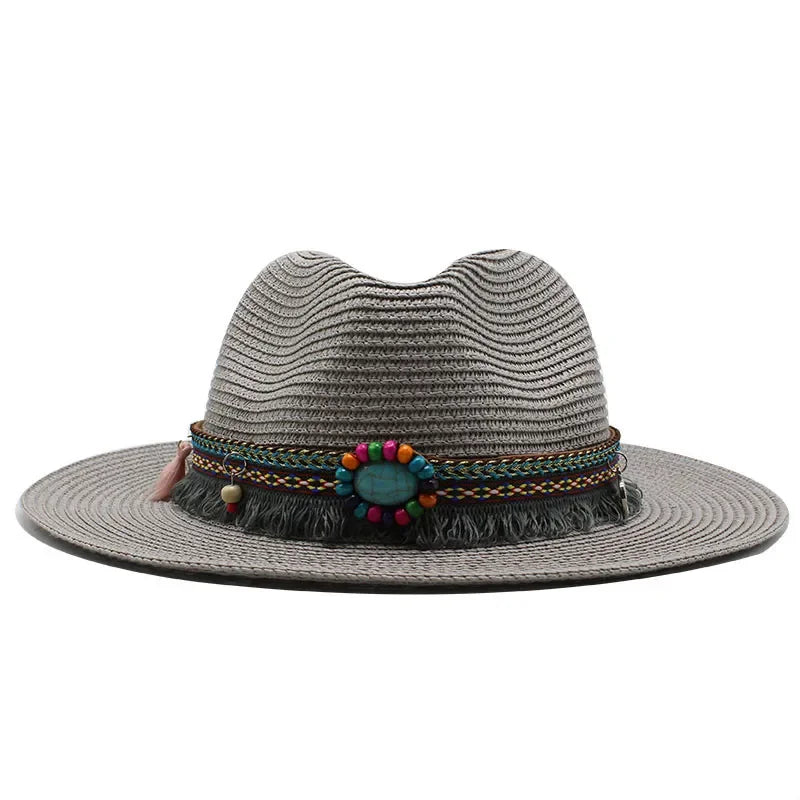 Fashion Panama Hats for Women Men 7 Colors Jazz Fedoras Cooling Sun Hats Summer Breathable Elegant Ladies Party Hat Wholesale