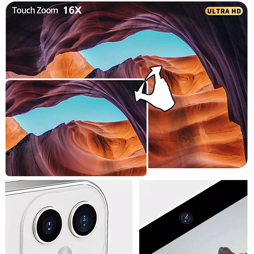 New 4K Digital Camera Night Vision Triple Lens 3Inch HD 64MP Touch Screen Entertainment Digital Camera OTG Transmission 3600mAh