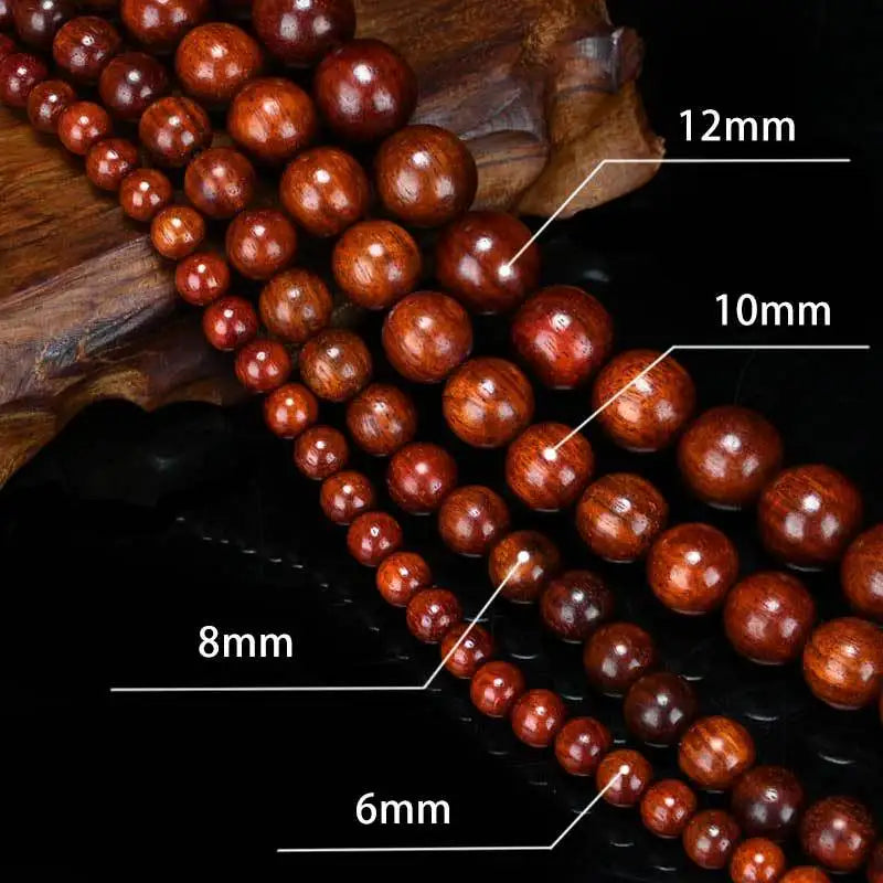 African Lobular Red Sandalwood Beads Zambia Red Sandalwood Hand String 8mm 108 Rosary Beads Men's and Women's Bracelet Wholesale