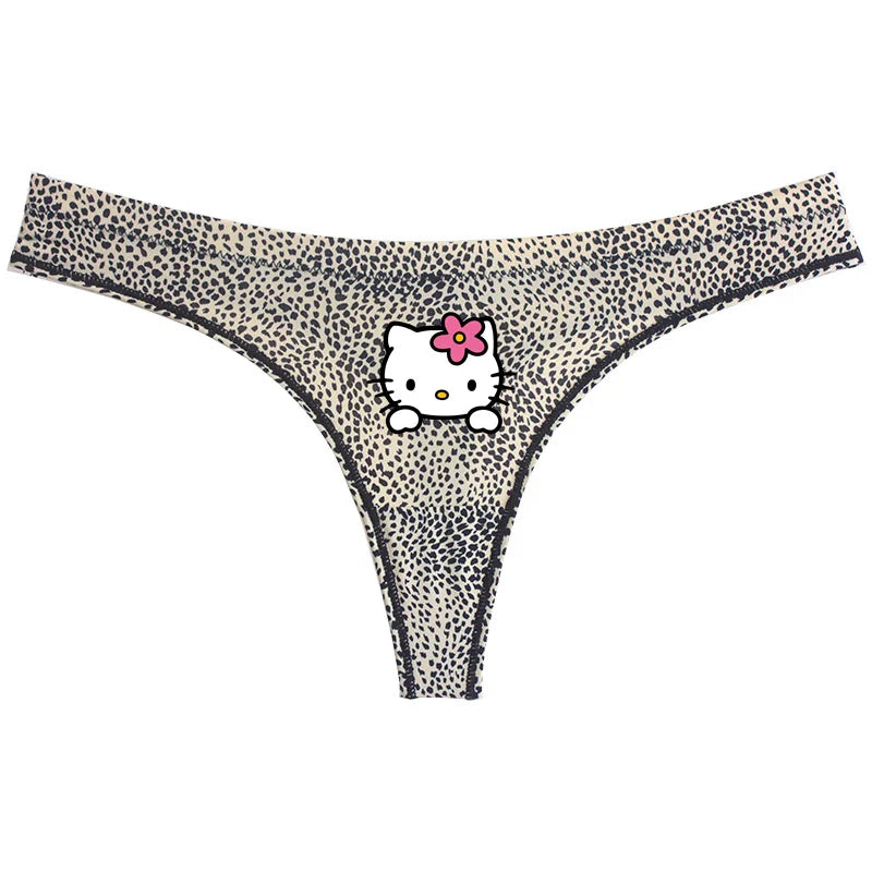 EtherealBe Hello Kitty Leopard Thong Underwear Set