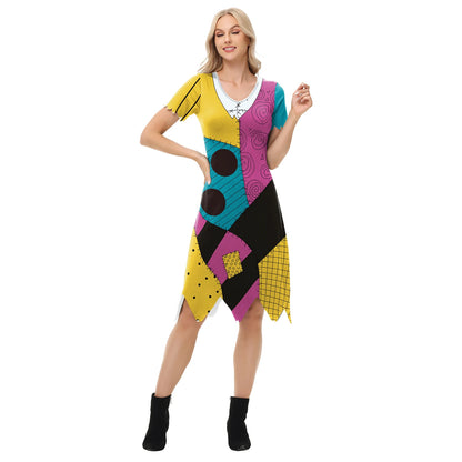 EtherealBe Nightmare Before Christmas Sally cosplay costume in colorful patchwork design