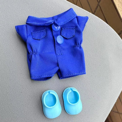 Clothes For Labubu 17cm Outfit Accessories for The Monster Korea Kpop Labubu Idol V1 V2 V3 Commando Jacket Clothing Pendant Mp5