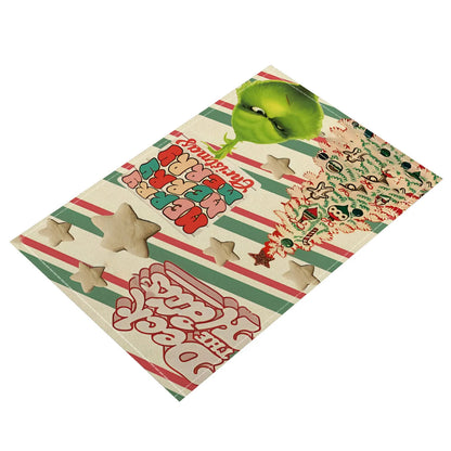 Christmas Grinch Holiday Decoration Christmas Placemat Home Kitchen Insulated Coaster Anti-Scalding Western Placemat