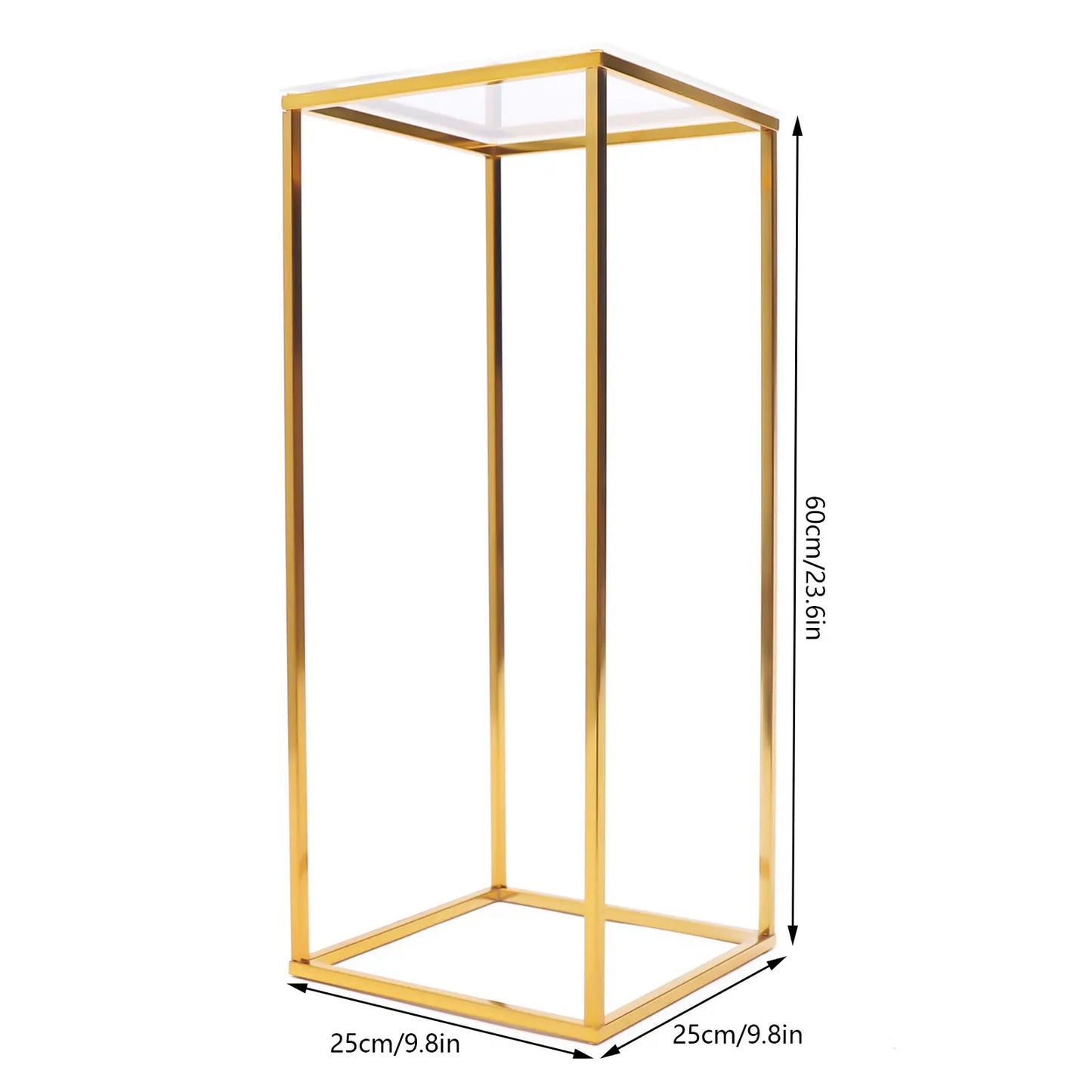 60/80CM Wedding Backdrop Column Pedestal Display Holder Rack Pillar Stand 1Pc Elegant Metal Flower Stand Gold