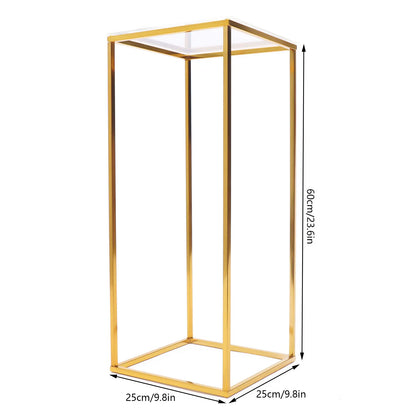 60/80CM Wedding Backdrop Column Pedestal Display Holder Rack Pillar Stand 1Pc Elegant Metal Flower Stand Gold