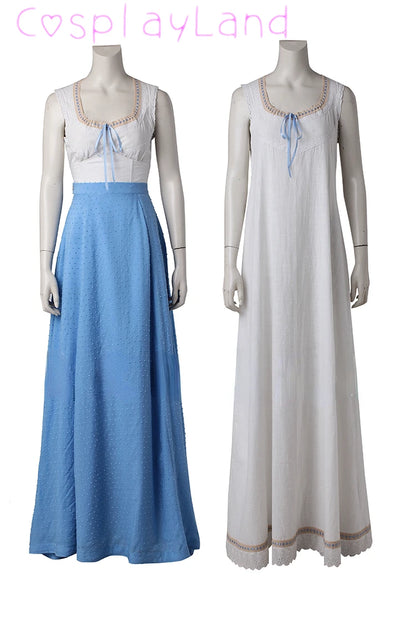 Dolores Abernath Cosplay Costume Women Dress Christmas Halloween Uniform Outfit Cosplay Costume Customize Blue Long Dress