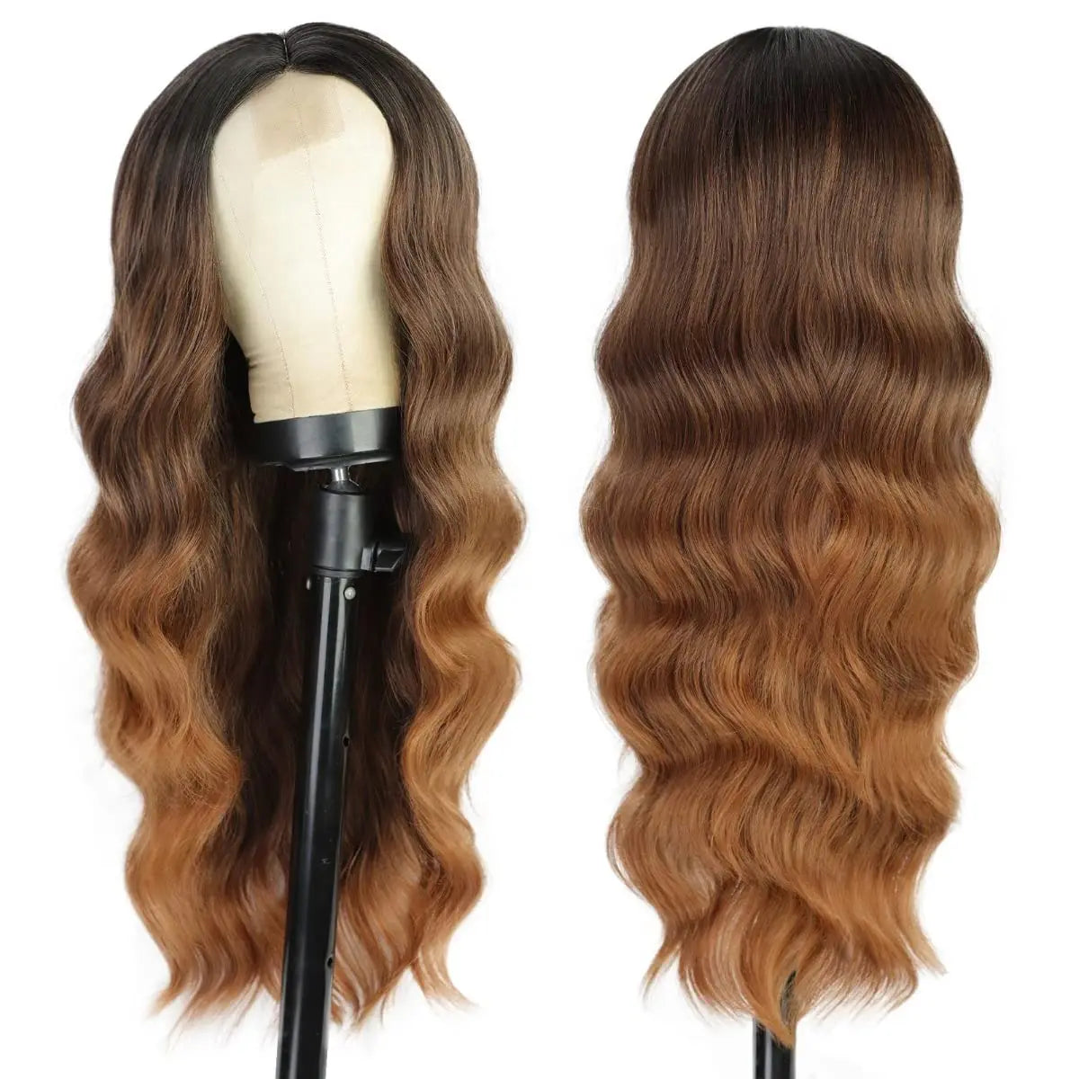 Tereshar Heat Resistant Synthetic Wig for Halloween Christmas Black Long Body Wave Lace Front Wigs for Black Women