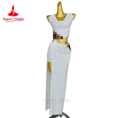 New Belly Dance Costume Set for Women's High end Sexy Rose Embroidery Practice Set Adult Oriental Dancing Clothing