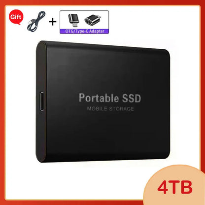 Lenovo 1TB External Hard Disk 2TB High-Speed Hard Drive USB3.1 Type-C Solid State Drive Storage Disks for Laptops/Desktop/Mac