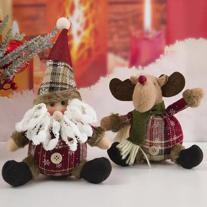 Santa Claus Doll Chirstmas Decorations Home 2024 Decor Table Elk Doll Christmas Ornaments Xmas Navidad Gifts Happy New Year 2025