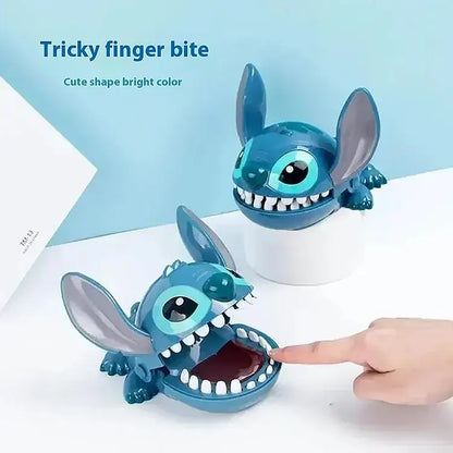 Stitch Biting Finger Prank Toy Funny Interactive Game Cute Stress Relief Desk Decor for Kids Adults Halloween Trick