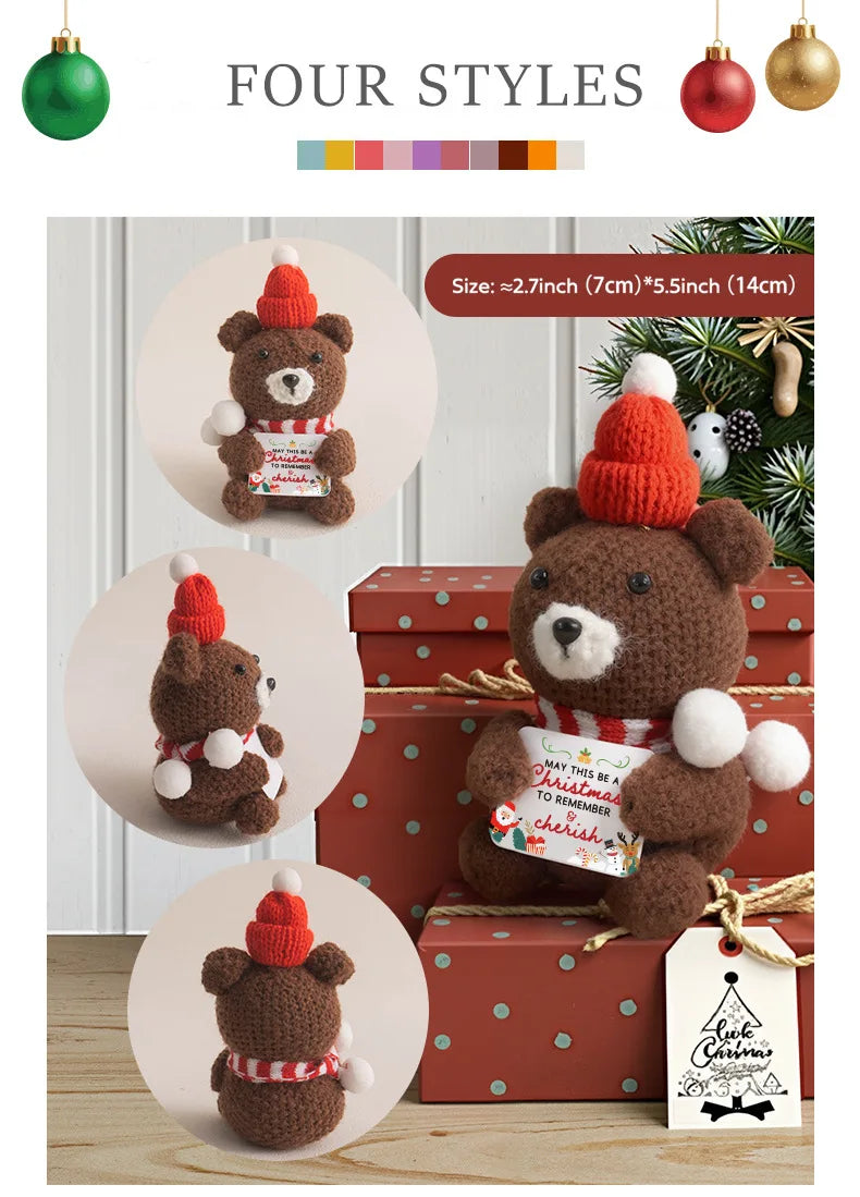 Christmas Positive Crochet Gifts Handmade Crochet Animals Dolls Christmas Gifts for women, Men, Mom, Dad, Teacher, Friend