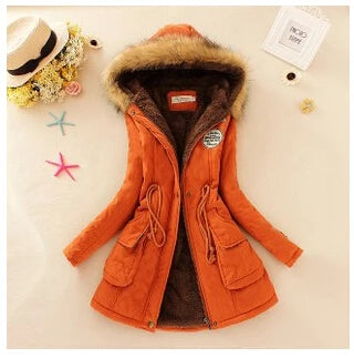 Winter Women's Coats Parka Streetwear Casual Coats Military Hooded Fur Coats Down Jackets Winter Coat Women  Jacket Women