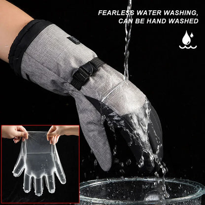 1Pair Winter Heating Gloves 5000mAh Battery Electric Cold Weather Heating Gloves Anti-Slip Waterproof Rechargeable for Men Women
