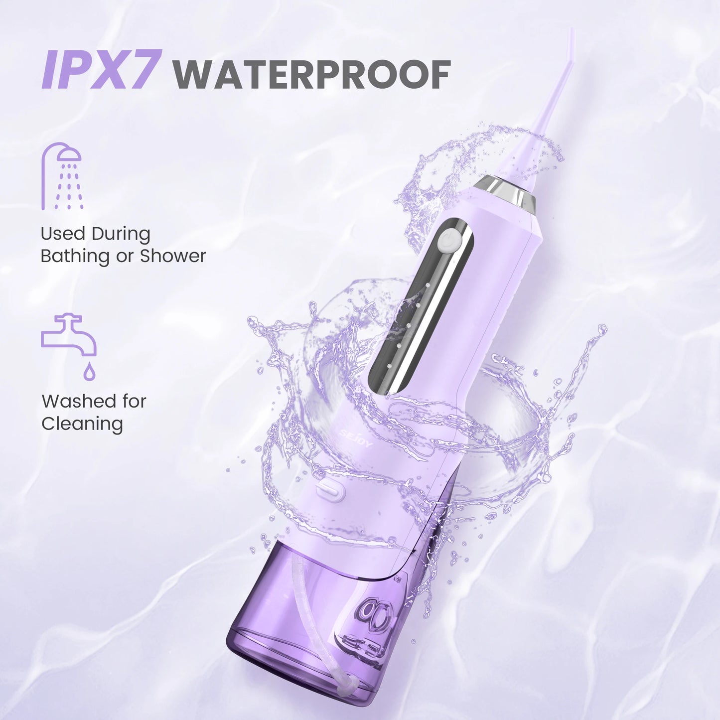 SEJOY Water Flosser for Teeth Irrigator Teeth Whitening Tool Portable Water Pick Personal Care Appliances Dental Teeth Cleaner