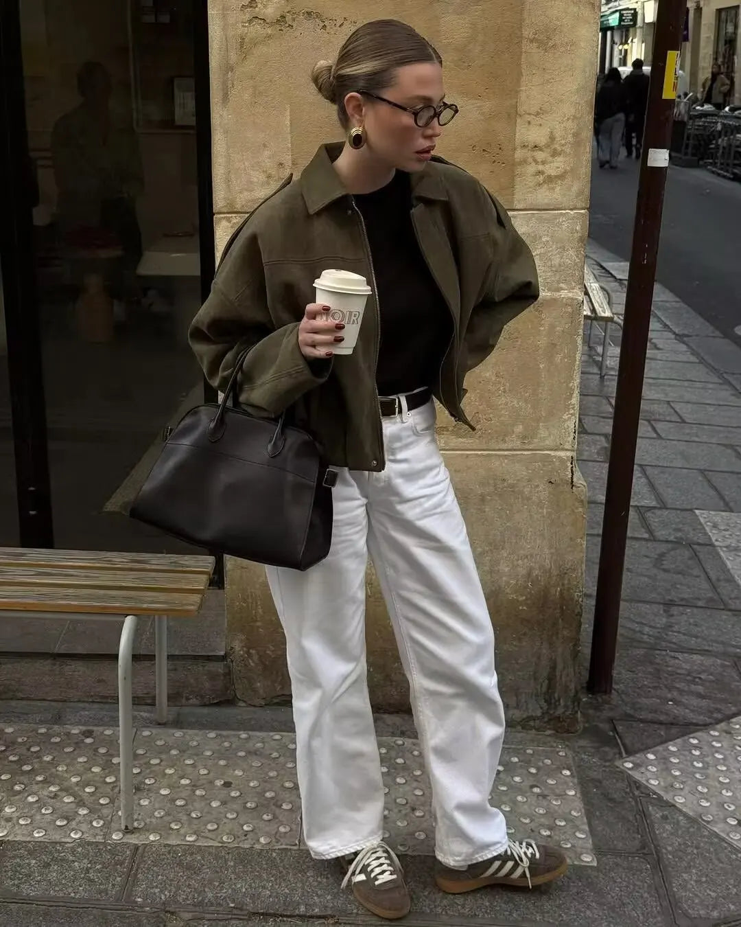 Women's 2025 new Jackets Autumn Fashion Loose Bat Sleeves Elegant Women's Jackets Chic Street Youth Autumn Long Sleeves Coats