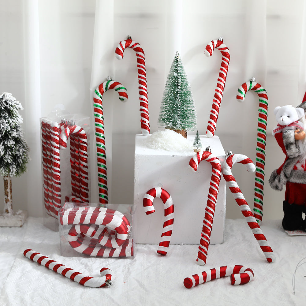 Christmas Decoration Red Christmas Candy Canes Christmas Tree Hanging Pendants Xmas New Year Home Decorations Kids Toys Navidad