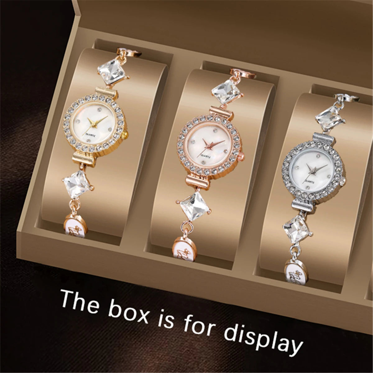 Exquisite women's bracelet watch set, 3 pieces/set women's watch combination, ideal gift for her