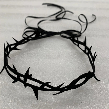 Black Lace Velvet Thorn Necklace For Women Gothic Punk Rock Choker Necklace Fashion Party Chokers Necklaces YK2 Jewelry Gifts