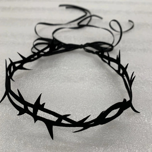 Black Lace Velvet Thorn Necklace For Women Gothic Punk Rock Choker Necklace Fashion Party Chokers Necklaces YK2 Jewelry Gifts