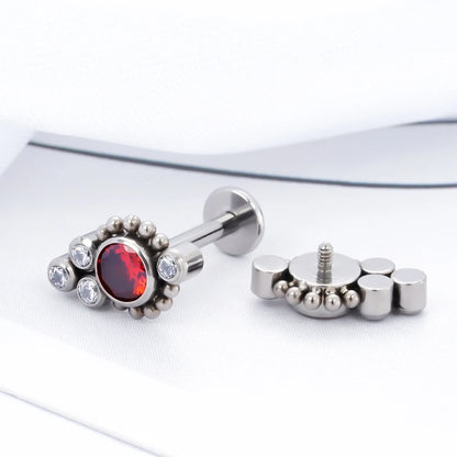 G23 Titanium ASTM F136 Cartilage Ear Studs Zircon Opal Agate Labret Lip Tragus Christmas Gift Piercing Jewelry For Women