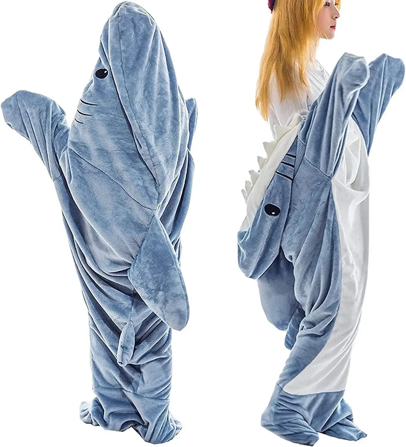 Small Cosplay Shark Onesies Costumes Suit Adult Pyjamas Cartoon Halloween Christmas Carnival Sleepwear Jumpsuit Clothes Hombre
