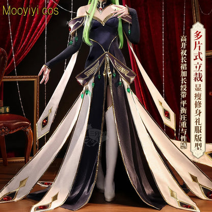 2025 New CC Cosplay Costume Halloween Christmas Role Playing C Geass Mooyiyi cos Queen Dress Gorgeous and elegant 1:1 restore