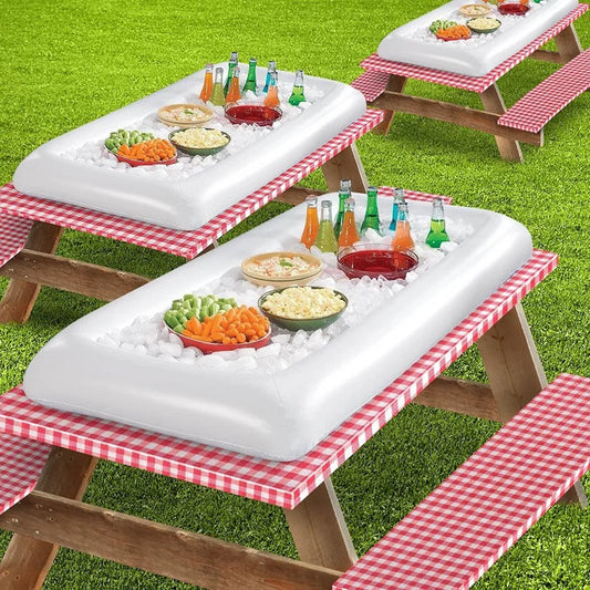 Inflatable Serving Bar Salad Ice Tray Food Drink Containers BBQ Picnic Pool Party Supplies Buffet Salad Food & Drinks Tray