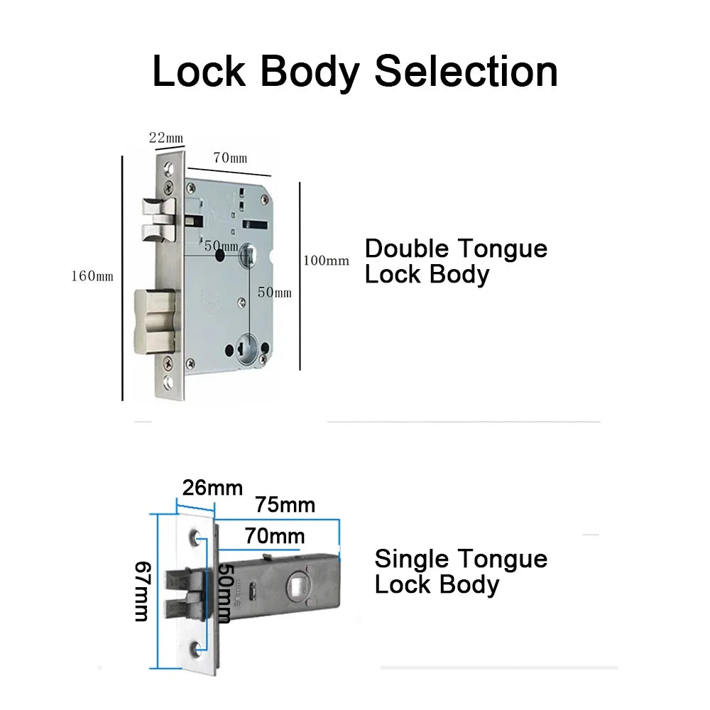 Tuya App Electronic Digital Smart Door Lock Biometric Fingerprint Password Remote Unlocking Keyless Office Apartment Door Lock