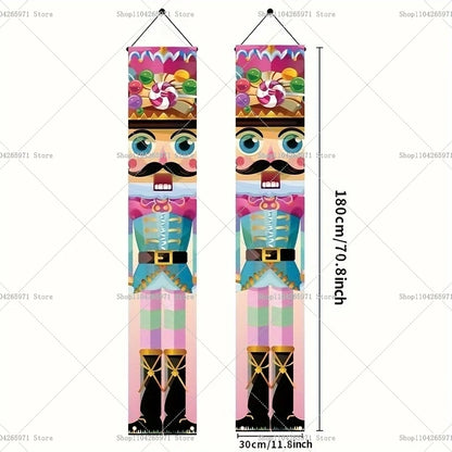 Christmas Hanging Door Nutcracker Soldier Happy Home 2025 Christmas Door Decoration Navidad Notal Noel Ornaments 2026 New