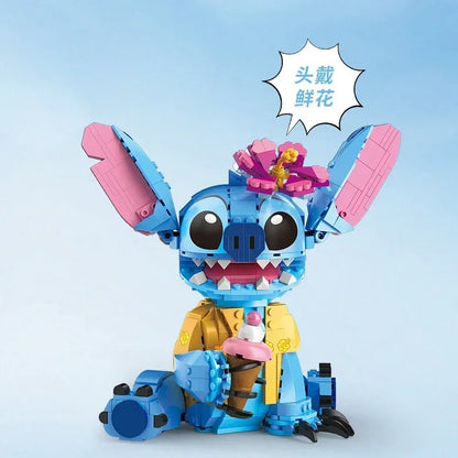 Disney Stitch Angel CP Building Blocks 2025-Large Piece Cartoon Toys Moving Ears Kids Assembly Birthday Gift for Boys Girls