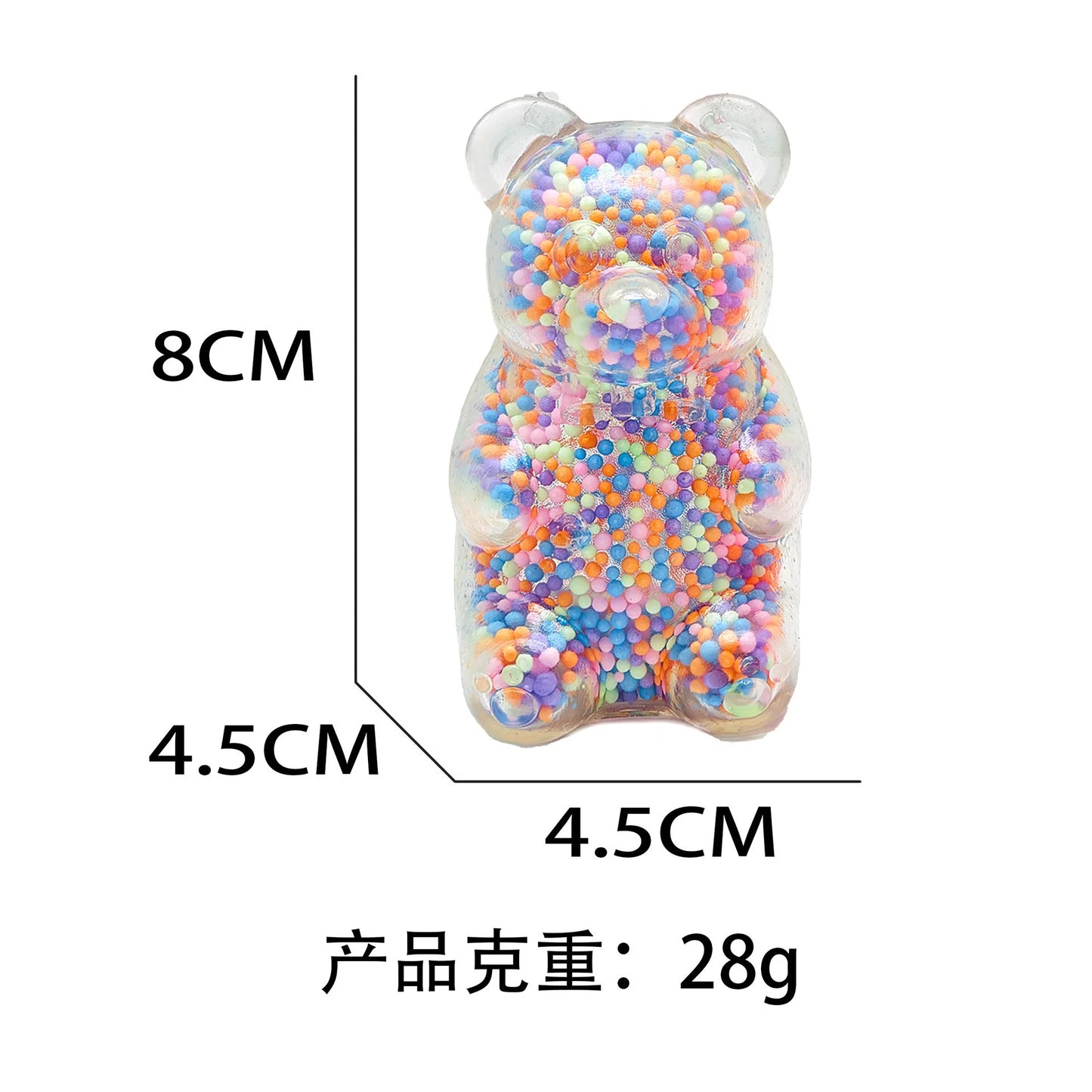 Needoh Little Bear Squeeze Stress Relief Cube Pressure-Relief Anxiety Sensory Tool Slow-Rebound Focus Desk Educational Gadget
