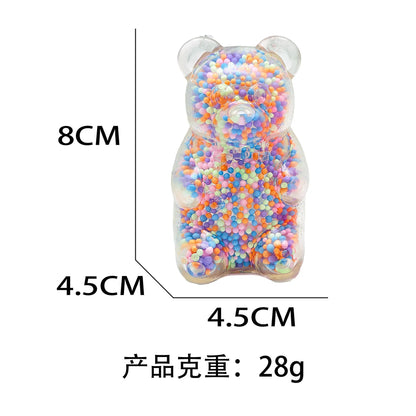 Needoh Little Bear Squeeze Stress Relief Cube Pressure-Relief Anxiety Sensory Tool Slow-Rebound Focus Desk Educational Gadget