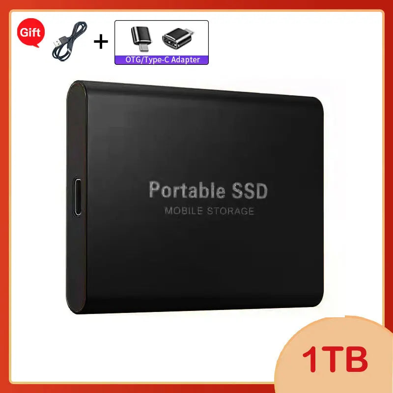 Lenovo 1TB External Hard Disk 2TB High-Speed Hard Drive USB3.1 Type-C Solid State Drive Storage Disks for Laptops/Desktop/Mac