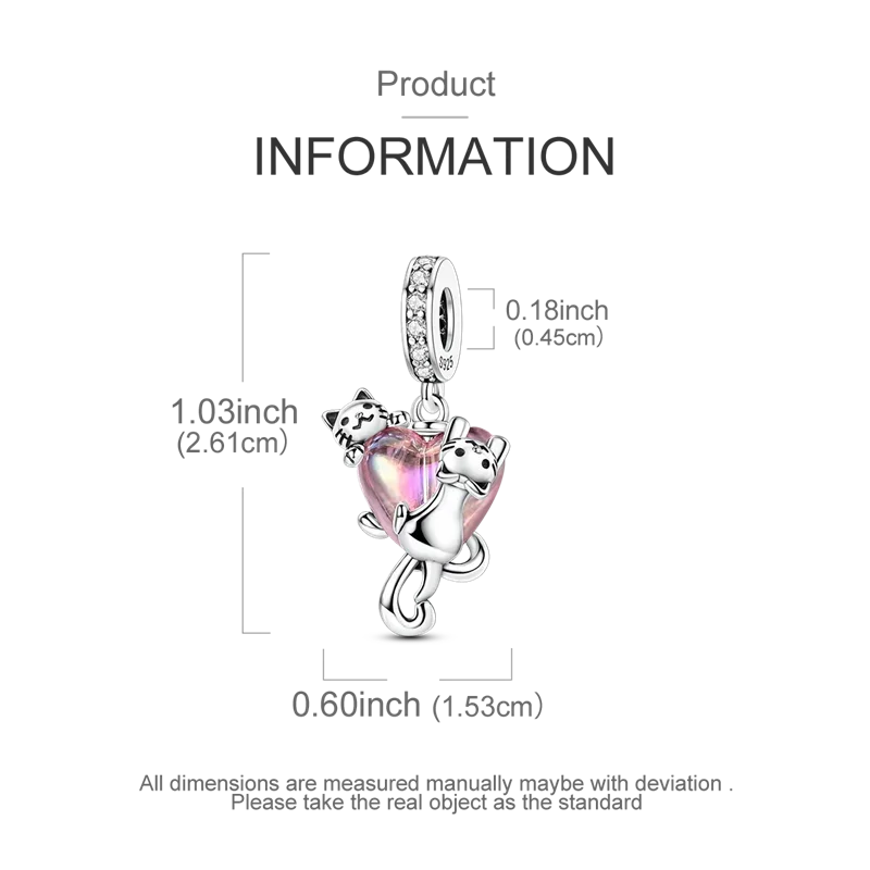 Original Charms Bead 925 Sterling Silver Inlaid Zirconium Animal Paper Crane Snail Pendants Fit Bracelet Jewelry Gift Marking