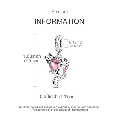 Original Charms Bead 925 Sterling Silver Inlaid Zirconium Animal Paper Crane Snail Pendants Fit Bracelet Jewelry Gift Marking