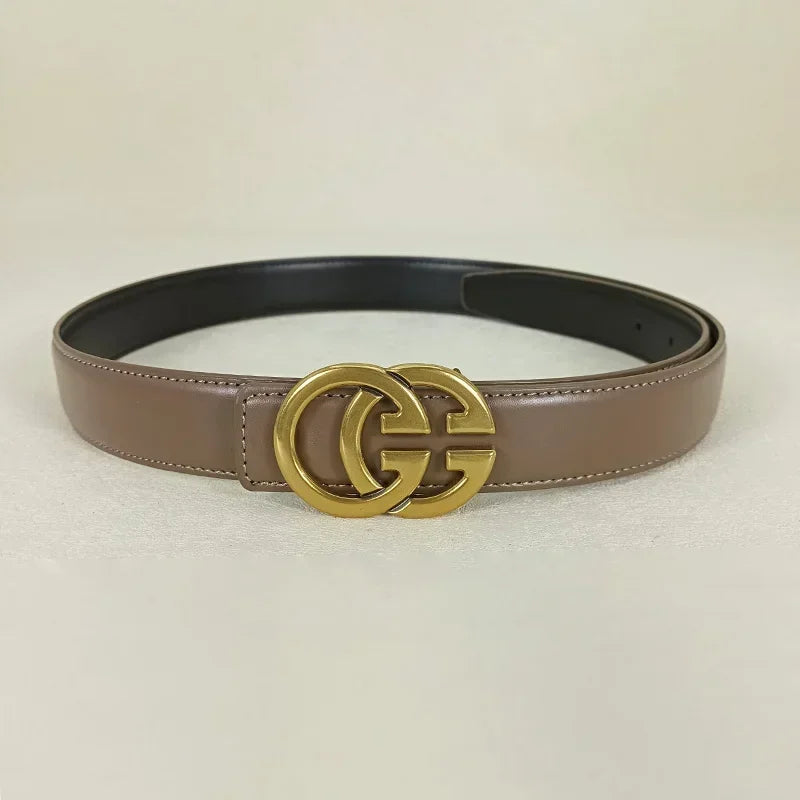 GG fashion cowhide real leather belt for women luxury desiner Unisex men's belt elegant girdle belt female jeans waistband