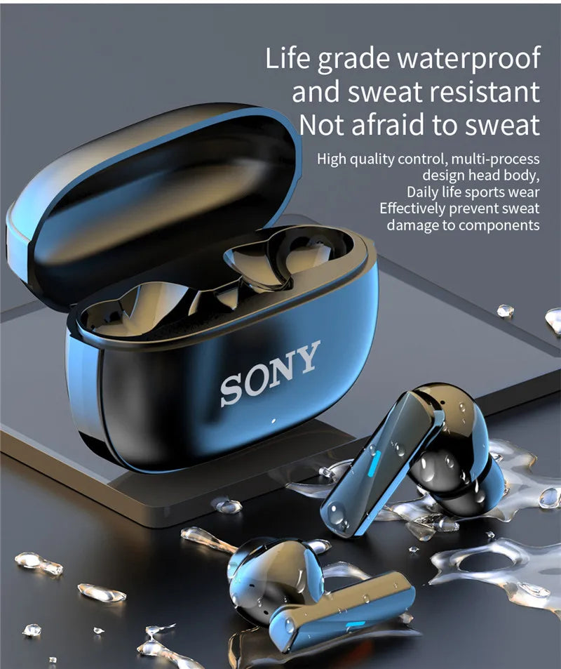 Sony True Wireless Bluetooth Earphones & Headphones In-ear Earplugs Waterproof Fitness Motion Music Hedset Flip Cover Earphone