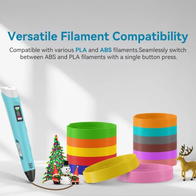 SUNLU SL-200 3D Printing Pen Support ABS/ PLA Filament 1.75MM DIY 3D Printer Materials Best Gifts for Kids & Children