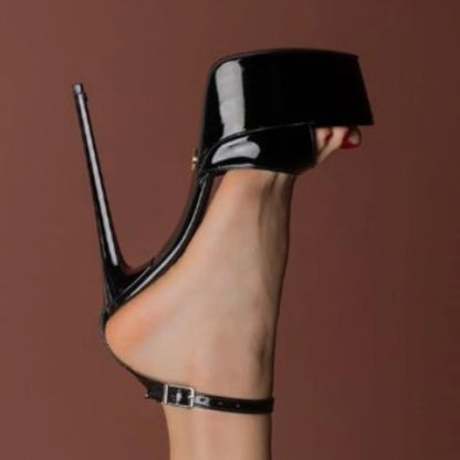 Women's Black Sandals Platform Summer Shoes 2025 Sexy High Heels Luxury Strap Party Dance Fetish Stripper Shoes Ladies Big Size